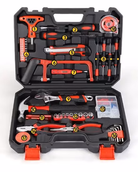 82 комплекта бытовых инструментов, многофункциональный аппаратный ящик для инструментов, руководство по ремонту электрика и деревообработки, набор инструментов, набор бытовых инструментов